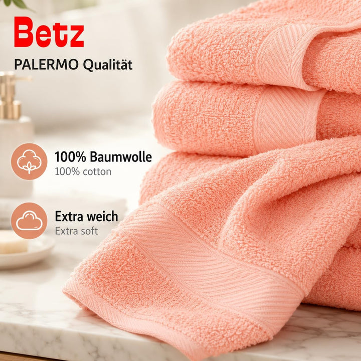 Betz 12-TLG. Handtuch-Set Palermo 100% Baumwolle 2 Liegetücher 4 Handtücher 2 Gästetücher 2 Seiftüch