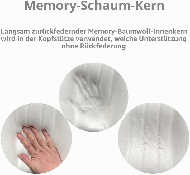 Forbell Auto Kopfstütze Nackenkissen Zubehör Kissen Memory Baumwolle Autozubehör Kopfstütze Kissen K