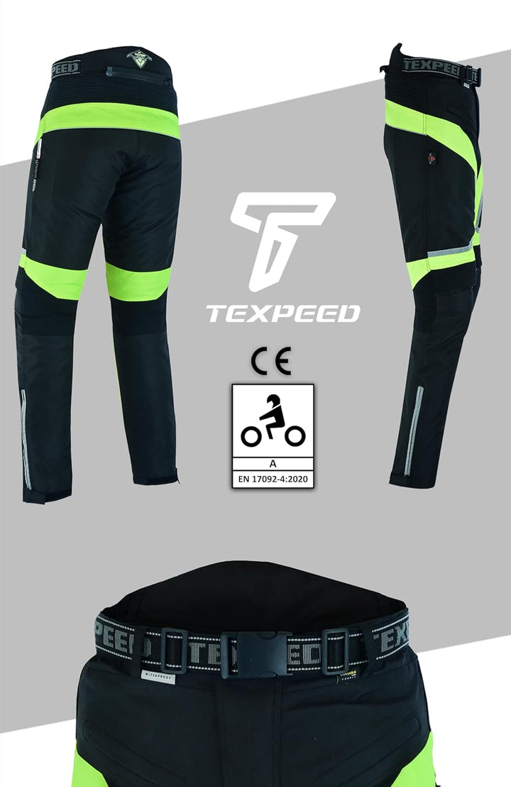 Texpeed Motorradhose Mit Protektoren Herren - Textil Wasserdicht Motorroller Motorrad Bikerin Mit Sc
