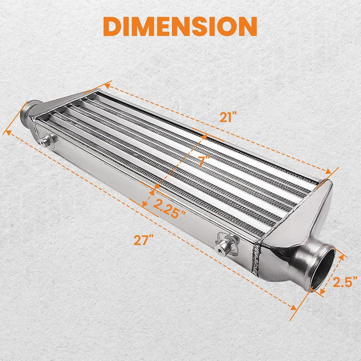 maXpeedingrods KÜHLER Universal 27 x 7 x 2.25" Eingangs-/Auslassgrösse Wasserkühler neu