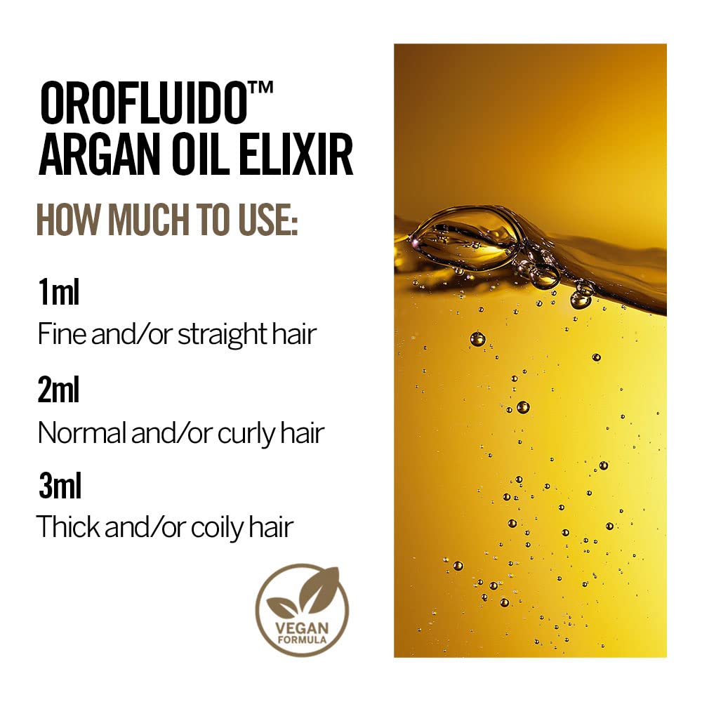OROFLUIDO PRECIOUS ARGAN OIL ELIXIR, Haaröl mit Arganöl, Leave-in Haarkur, Haarpflegeprodukt für sei