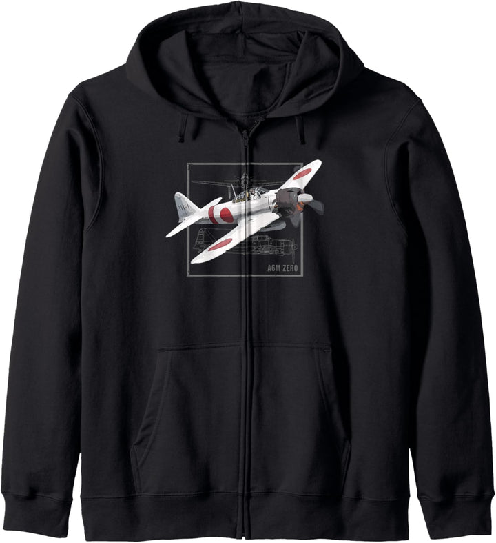 A6M Zero-Jäger Japan WW2-Kampfflugzeug-Flugzeug Kapuzenjacke