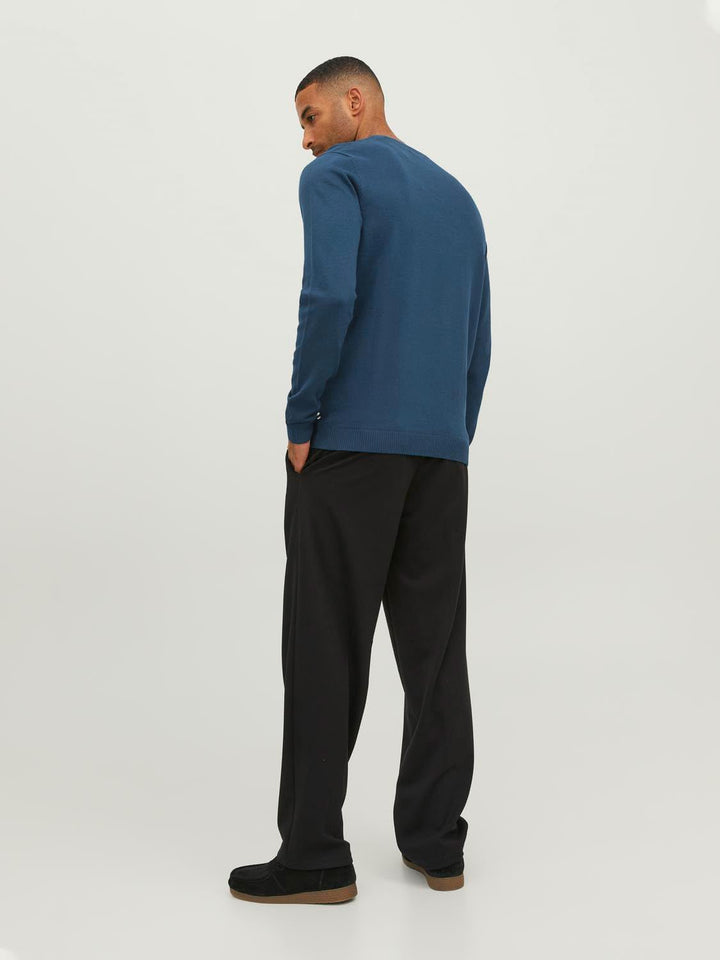 JACK & JONES Male Strickpullover Einfarbig Strickpullover S Blau (Insignia Blue), S Blau (Insignia B