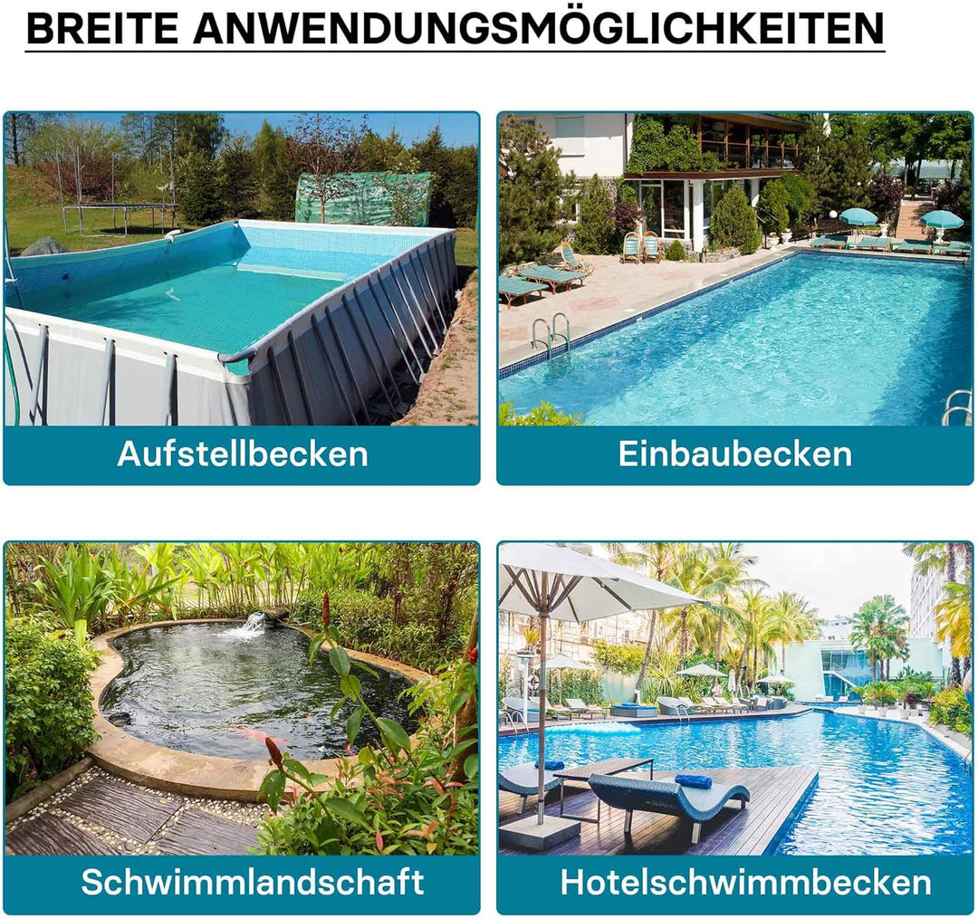 Wiltec Sandfilteranlage 550 W mit 38l Filtertank und selbstansaugender Pumpe 18000 l/h, Sandfilterpu