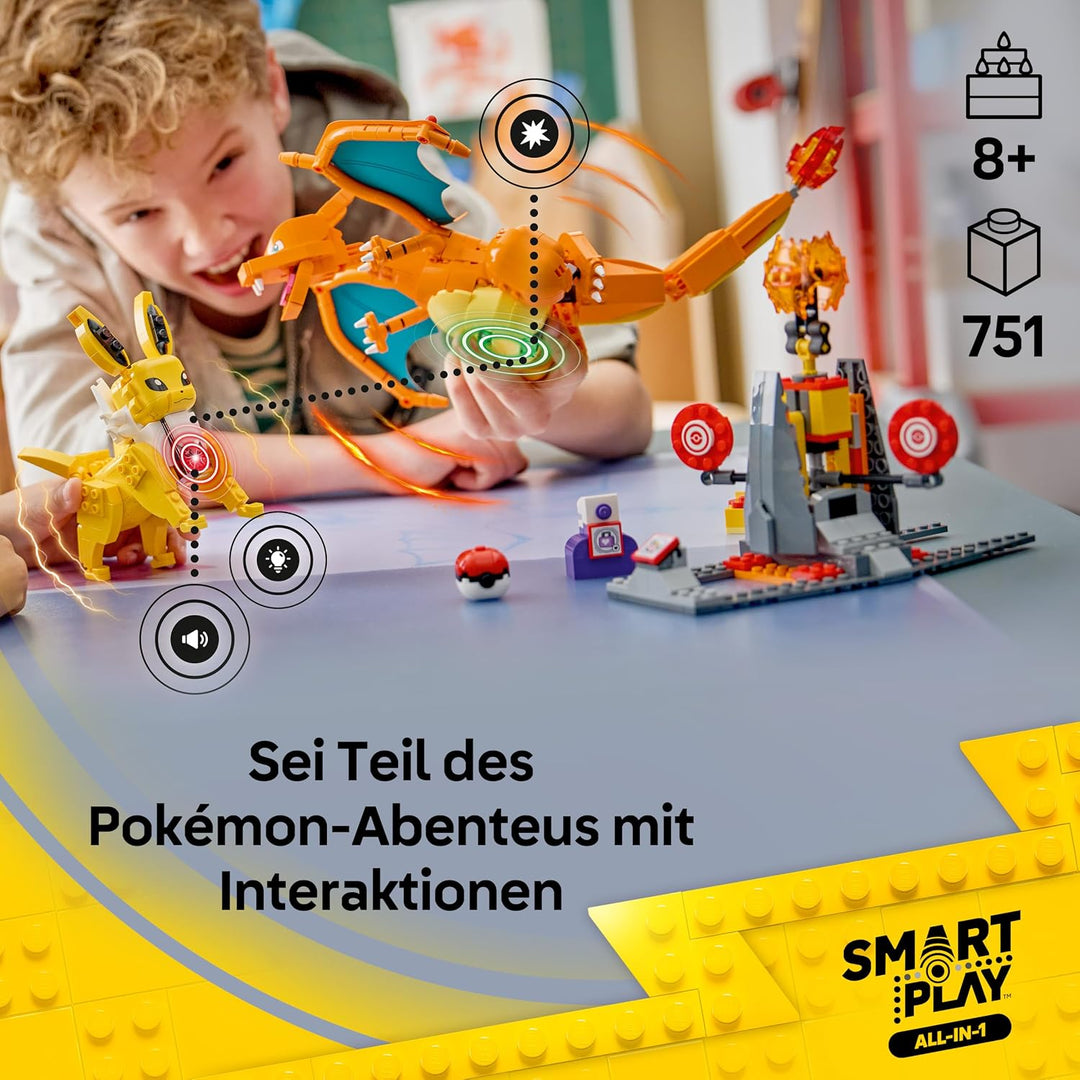 LEGO Pokémon SMART Play: Ultimativer Showdown zwischen Glurak und Blitza - All-in-1 Set mit 2 SMART