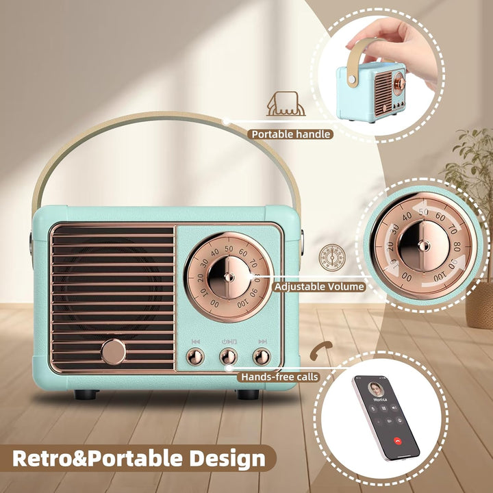 Caulikine Tragbarer Kabelloser Mini Bluetooth Lautsprecher Zimmer Deko mit Freisprechfunktion für Ha