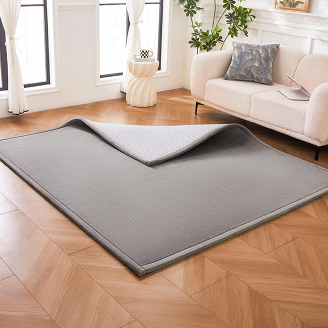 Baby Spielmatte 150x200cm Memory Foam Krabbelmatte Kinderteppich Grau | Weiche Baby Spielmatte aus K