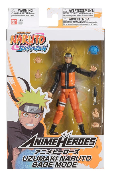 BANDAI - Anime Heroes - Naruto Uzumaki im Eremiten-Modus (Sage Mode) - Offizielle Lizenz Naruto Ship