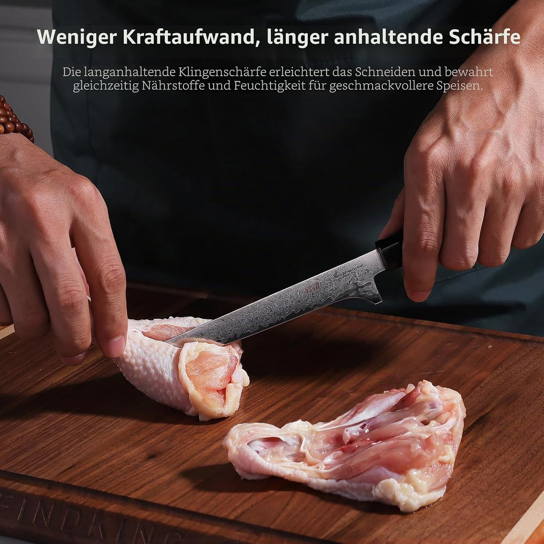 FINDKING 5,5-Zoll-Ausbeinmesser, Perfektes Trimm-Messer für Bruststück, Fett und mehr, Scharfes Japa