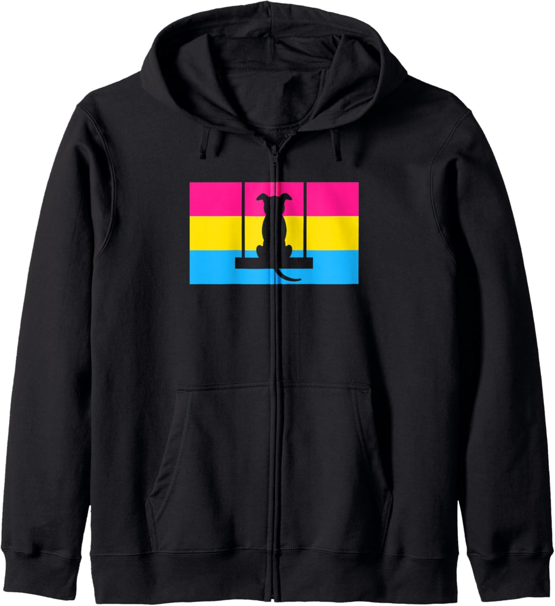 Cute Puppy Dog Love Adopt Pansexual Pride Flag Stuff Art Kapuzenjacke