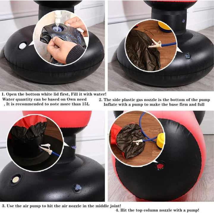 Freistehende Boxsäcke für Kinder/Erwachsene,Boxsack gefüllt160 cm für Boxen/Kickboxen,Standboxsäcke