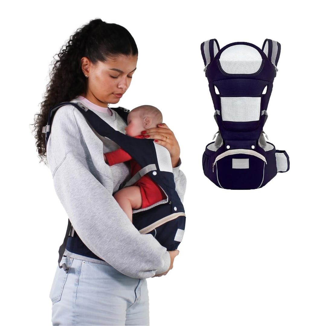 Mobiclinic® kids, Babytrage, 6 in 1, Moley, Mehrpositionale, Faltbar, Reissverschlusstasche, Flasche