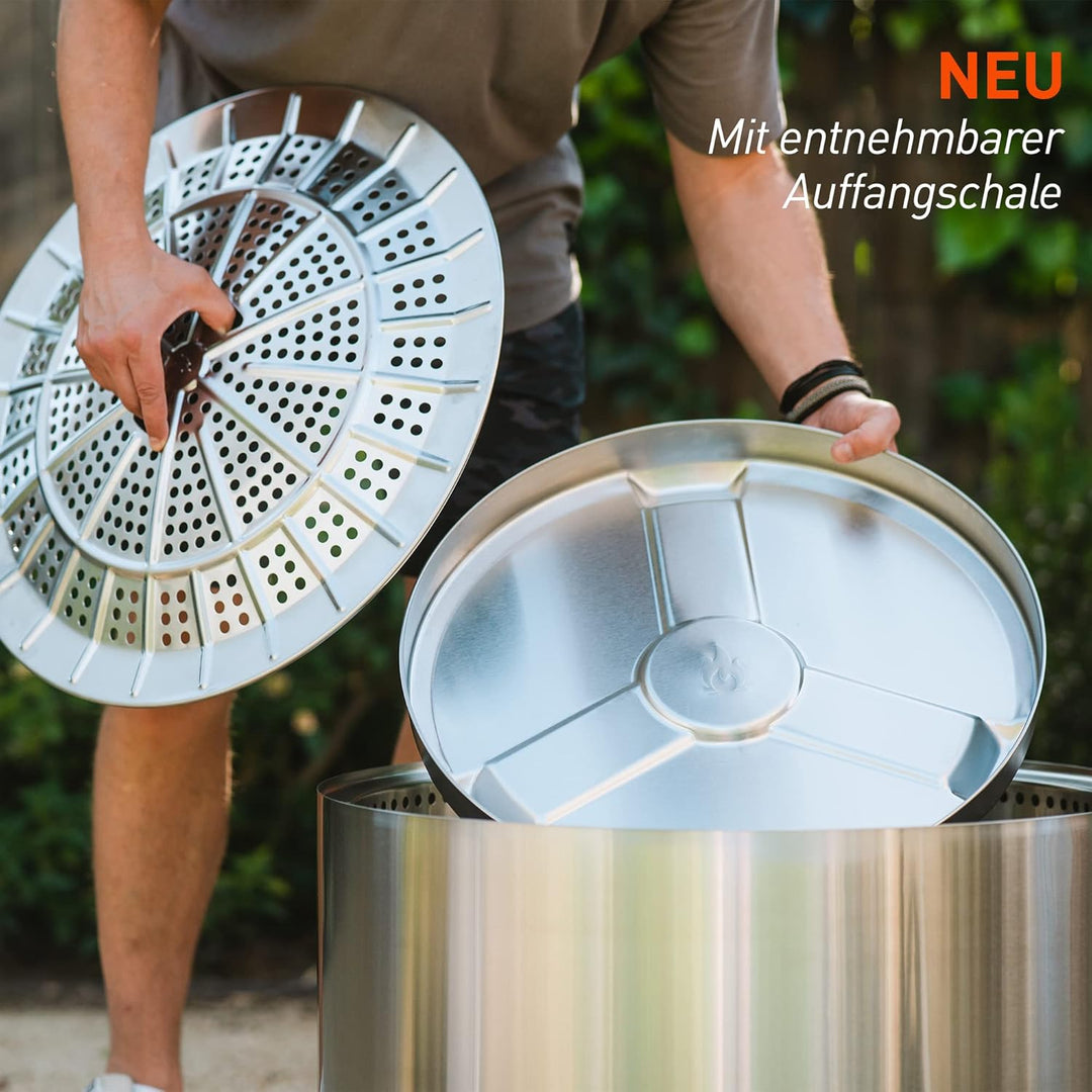 Solo Stove Feuerschale Yukon 2.0 | Feuerstelle für Raucharme Holzverbrennung, Herausnehmbare Auffang
