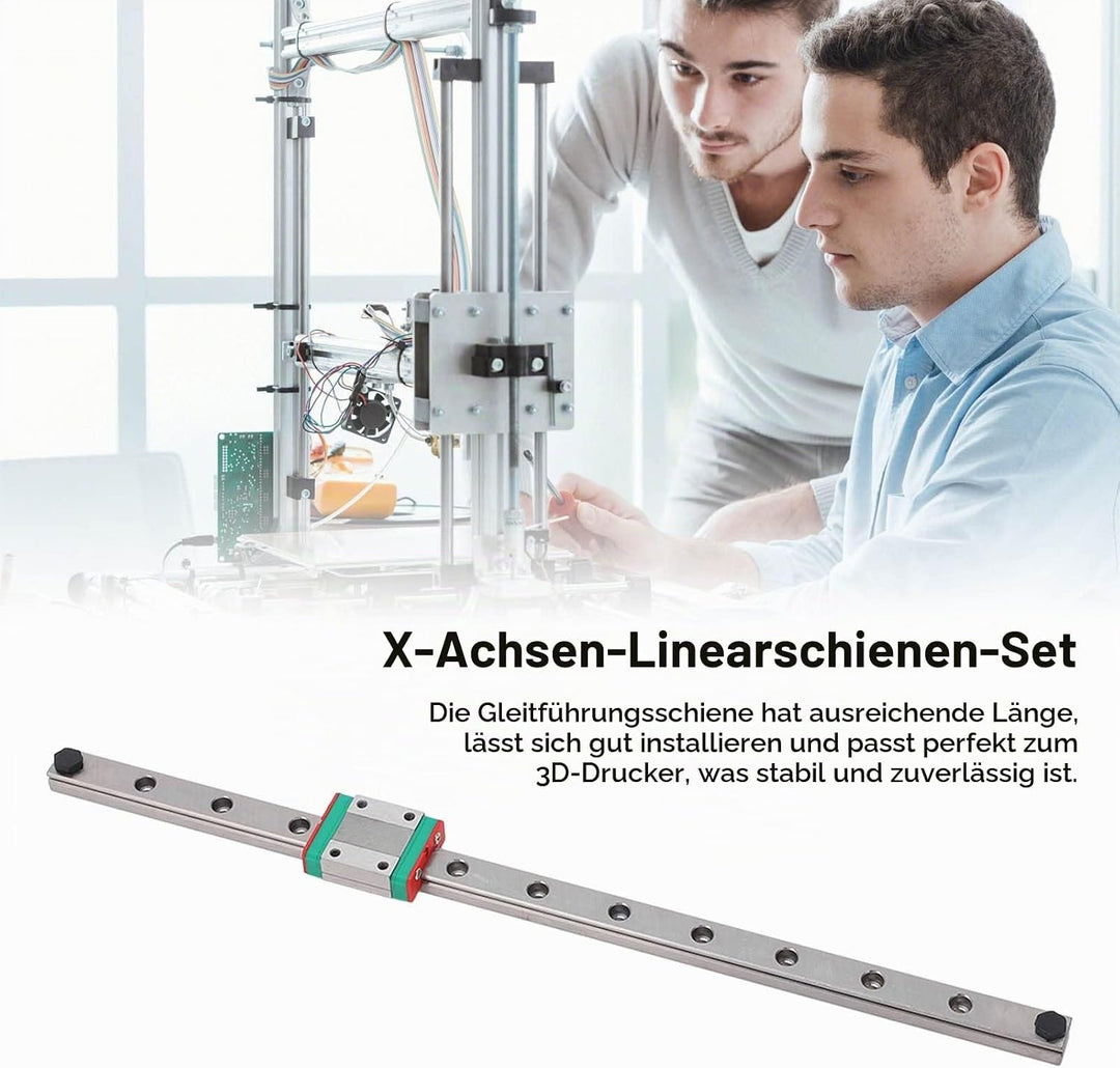 Upgrade Linearschienenführungs Kit, 3D Drucker X Achsen Schienen Upgrade Kit, Edelstahl Linearbewegu