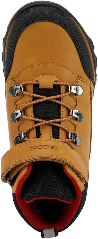 Geox Herren J Xunday Boy A Stiefeletten, Dk Yellow Red