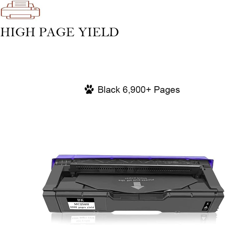 ASEKER Kompatibler Tonerkartusche M C250H für Ricoh M C250FWB, P C301W Drucker, 6,900 Seiten，408336