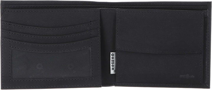 Oxmox Geldbörse Herren/Portemonnaie Damen | Wallet mit RFID Schutz | New Cryptan (Vegan) | 5 Kreditk