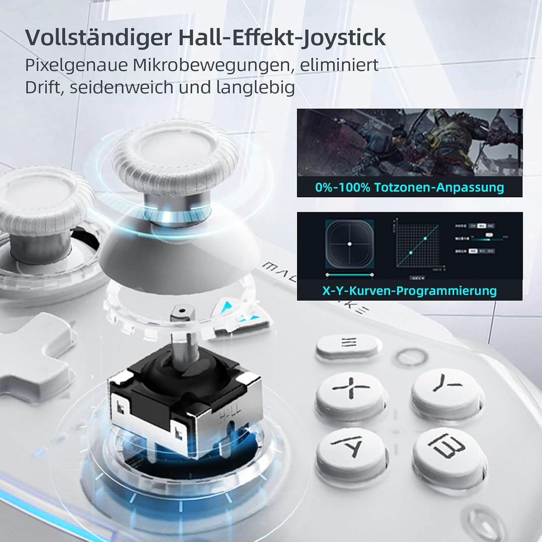 Machenike G5 Pro Wireless Controller für Windows PC,Switch,IOS&amp;Android,RGB Lichter,PC Controller Hal
