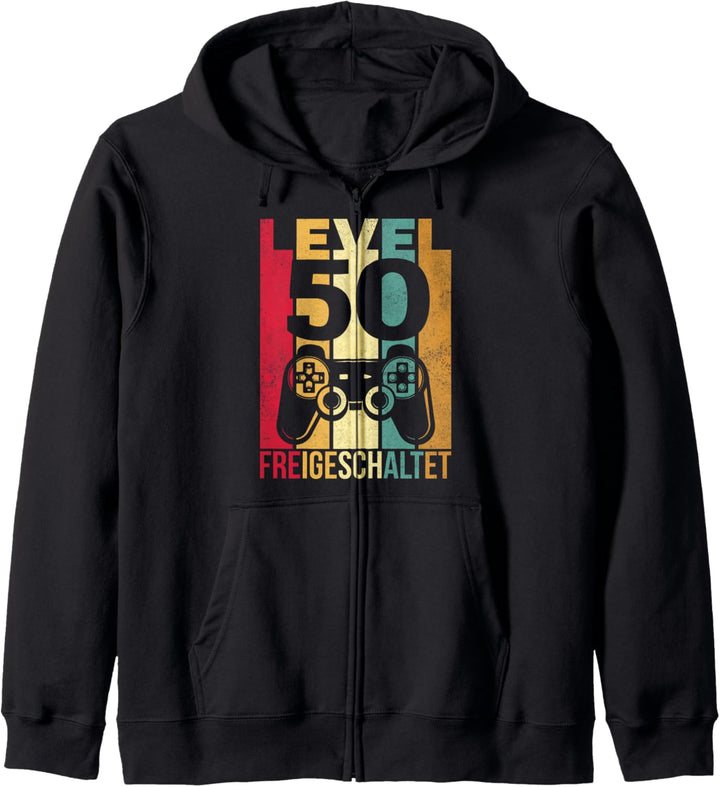 Level 50 Geburtstag Mann Herren Lustig 1971 50er Geburtstag Kapuzenjacke