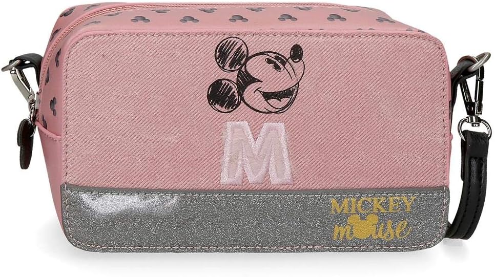 Disney Mickey The Blogger Umhängetasche Rosa 19,5x11,5x7,5 cms PVC und Polyester, Umhängetasche