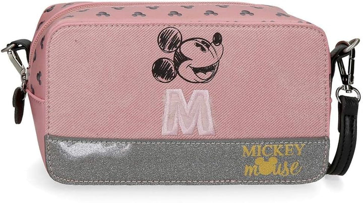 Disney Mickey The Blogger Umhängetasche Rosa 19,5x11,5x7,5 cms PVC und Polyester, Umhängetasche