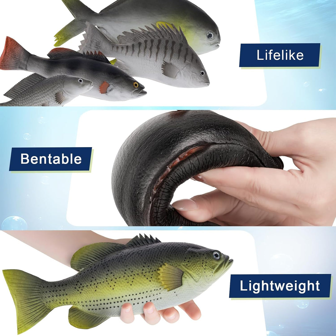 4 Stück Künstliche Fische Realistische Kunststoff Fisch Deko Simulation Lebensmittel Modell Lebensec