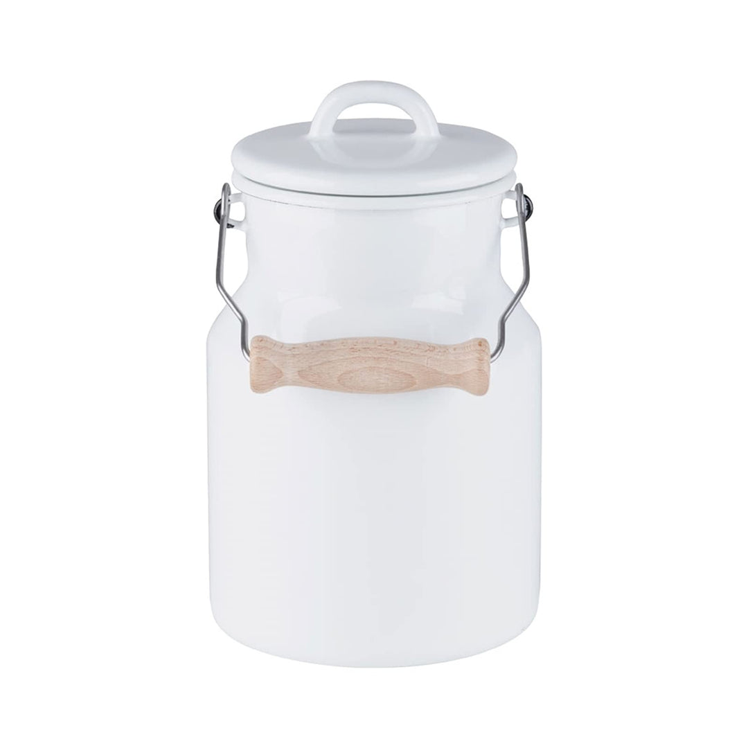 Riess, 0457-033, Oma's Milchkanne 1.5 Liter, CLASSIC-WEISS, Höhe 19.2 cm, Durchmesser 13 cm, mit Ema