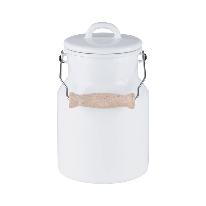 Riess, 0457-033, Oma's Milchkanne 1.5 Liter, CLASSIC-WEISS, Höhe 19.2 cm, Durchmesser 13 cm, mit Ema