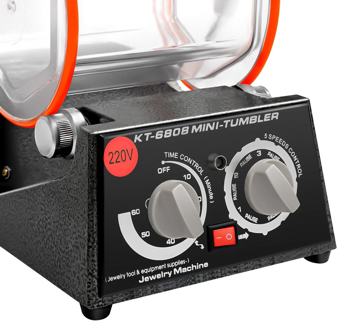 Poliertrommel Schmuck-Poliermaschine,Professionelle Poliermaschine für Schmuck & Münzen – 60W Motor,