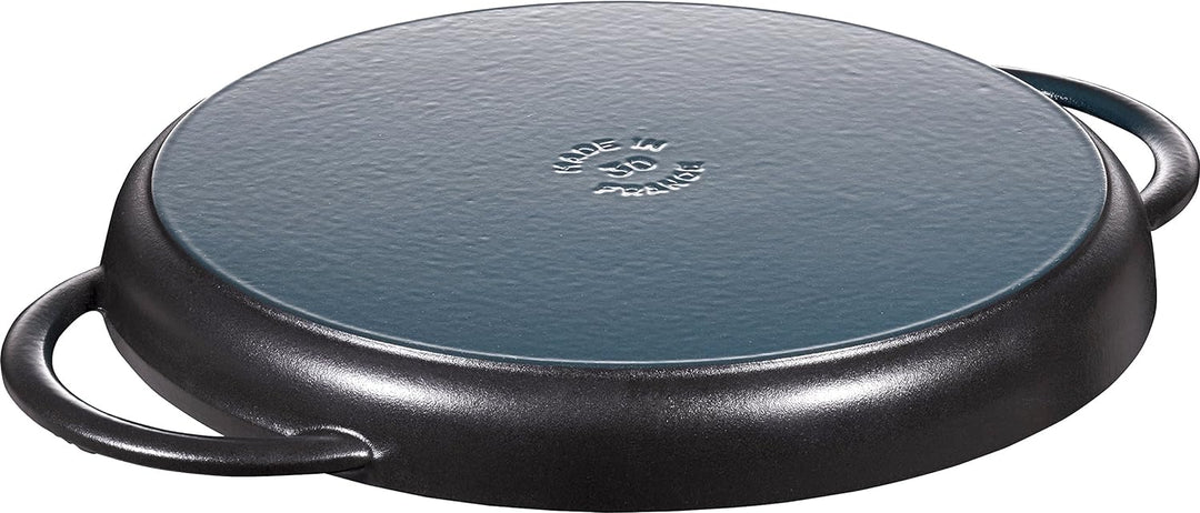 STAUB rund 30 cm Grillpfanne, Gusseisen, Schwarz 39 x 5.5 x 4.03 cm Schwarz, 39 x 5.5 x 4.03 cm Schw