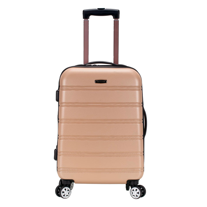 Rockland Melbourne Hardside erweiterbares Spinner-Rad-Gepäck, champagnerfarben, Carry-On 20-Inch, Me