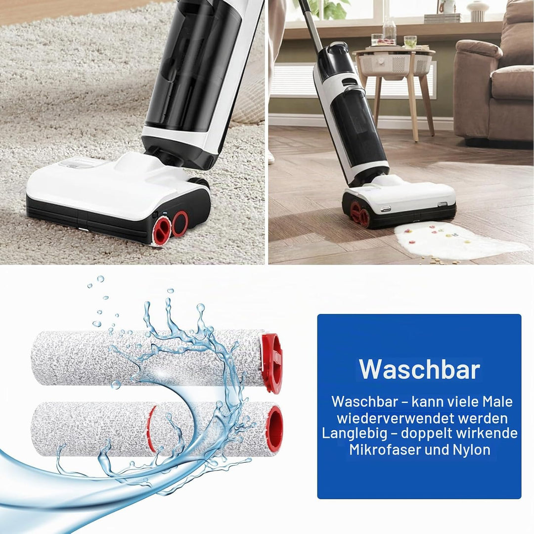 Bürstenwalze Ersatzteile für Roborock Dyad Pro/Dyad Pro Combo Nass und Trockensauger Zubehör (1 Lang