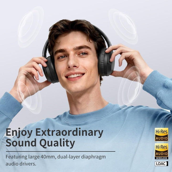 Kopfhörer Kabellos Bluetooth Over Ear, Active Noise Cancelling Kopfhörer, Bluetooth 5.4, Hi-Res Soun