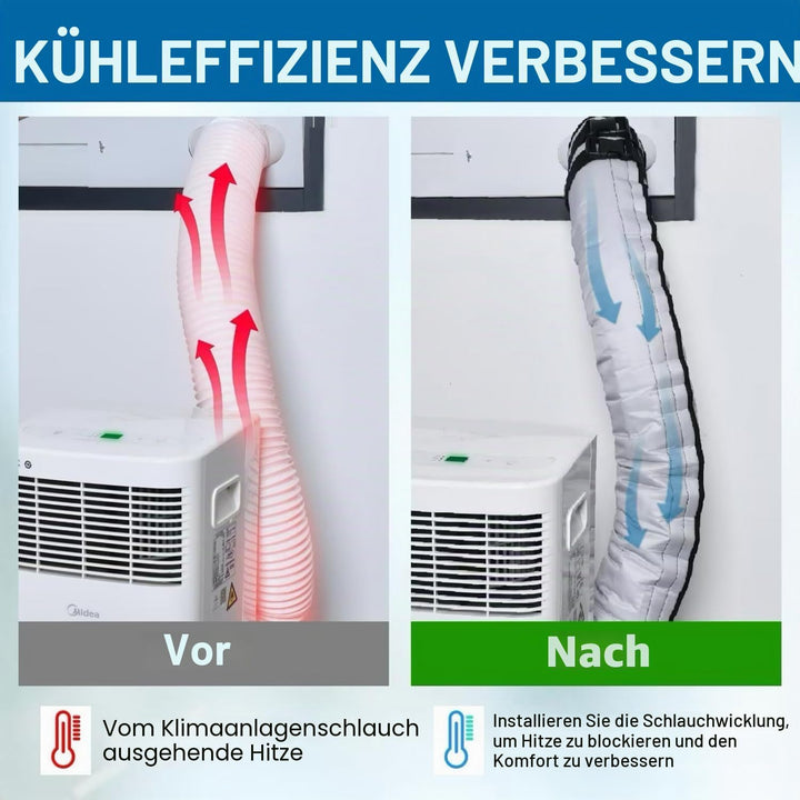 Isolierung Abluftschlauch Klimagerät, dicke Klimaanlagen-Schlauchabdeckung für Abluftschläuche mit 1