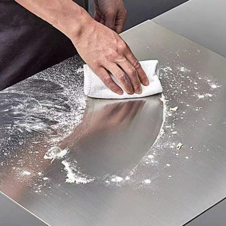 Schneidebrett aus 304 Edelstahl für die Küche, 40,6 x 30,5 cm, grosses rutschfestes Schneidebrett