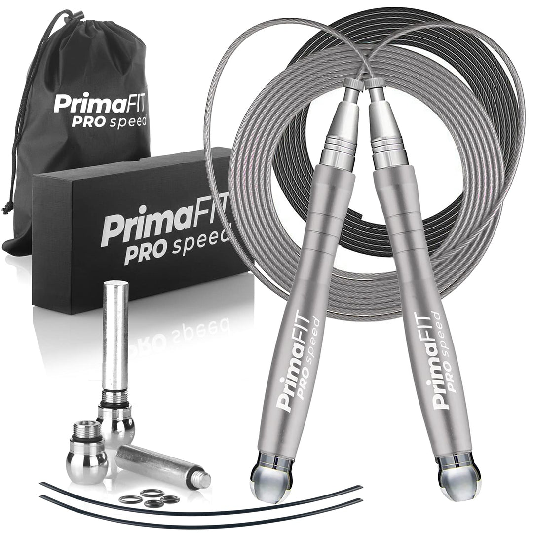 PrimaFIT Springseil Erwachsene Fitness Pro Speed Jump Rope 3m Seilspringen Verstellbar Mit Gewichten