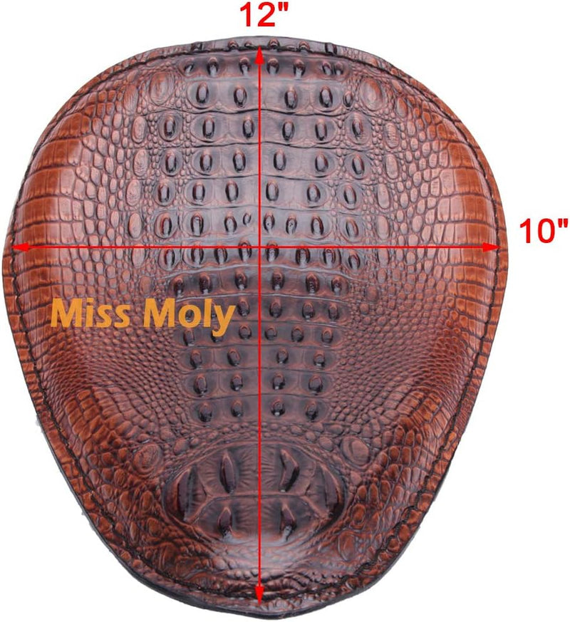 Motorrad Bobber Sitz, Krokodil Leder Motorrad Solo Sitz für Sportster XL1200 883 48 Dyna Softail Cus