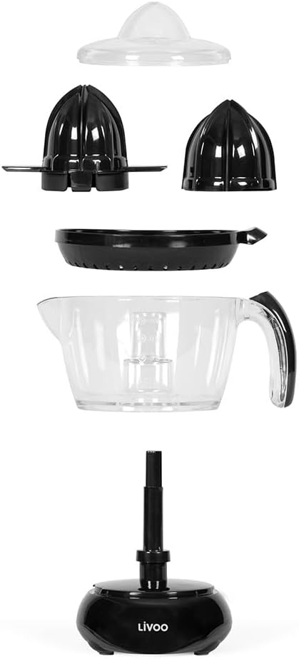 Livoo - Elektrische Zitruspresse DOD131N, Schwarz, Schwarz