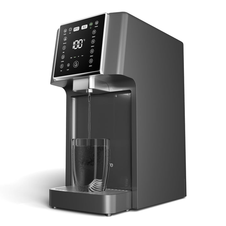 Slim Osmoseanlage Trinkwasser Auftisch | Direct Flow Umkehrosmoseanlage | Heisswasserspender | 4 Tem