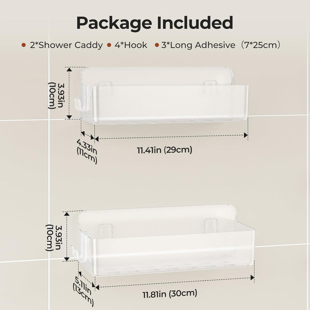 Orimade Duschablage ohne Bohren-Duschregal 2 Stück,Shampoo Halterung für Dusche Grosse Kapazität,Bad