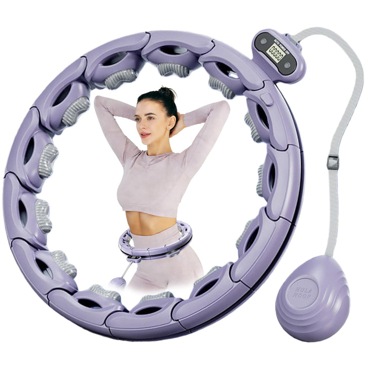 Hula Hoop mit Gewicht Kugel mit Zähler,15 Knoten Umfang (70-93cm),Smart Hula Hoop Reifen Erwachsene