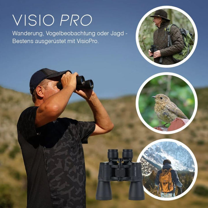 VISIO PRO Fernglas für Erwachsene 10x50 | BAK4 HD Prisma | Ferngläser mit individuell einstellbare D