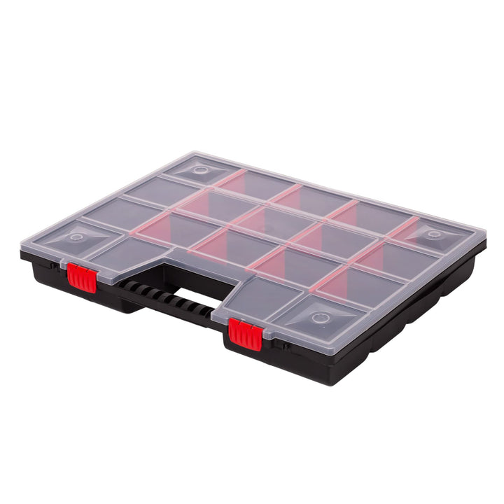 Mivos Sortimentskasten 20” mit Transparent Deckel - Aufbewahrungsbox 490 x 390 x 65 mm - Sortierkast