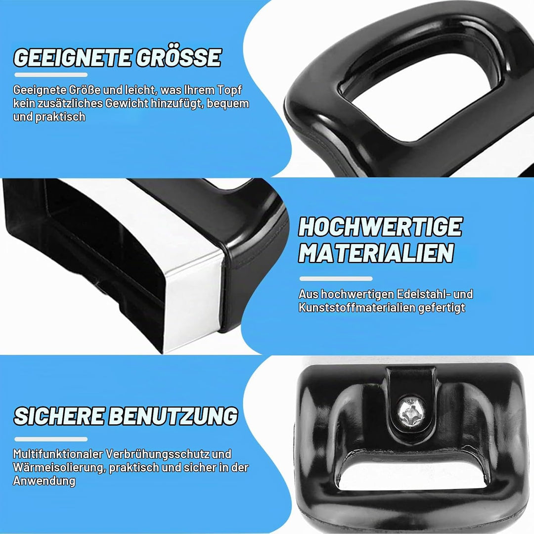 4 STK Schnellkochtopfgriff, 70×60mm Topfgriff mit 4 Topfdeckel Griff 1 Schraubendreher für Schnellko