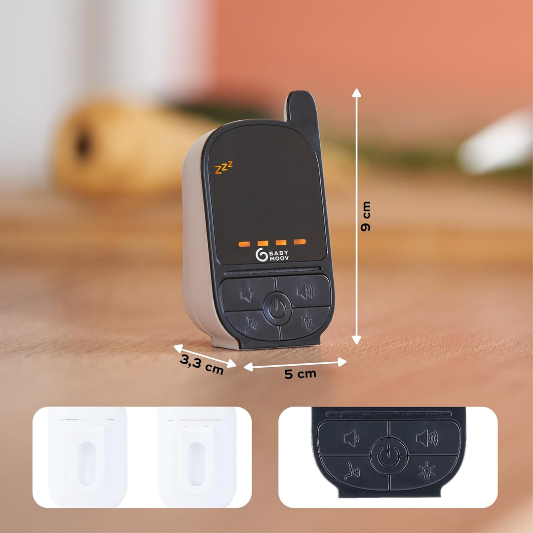 Babymoov Babyphone Handy Care - Sleep Technology, Nachtlicht, Gegensprechfunktion, 500m Reichweite
