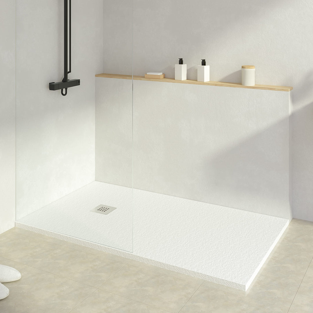 KOES - Kunstharz-Duschwanne Modell INDO – 120x200 – Weiss RAL 9003 120x200cm Weiss, 120x200cm Weiss