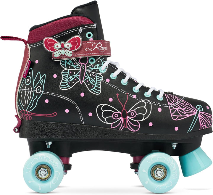 RAVEN Rollschuhe Roller Skates für Kinder Erwachsene Mädchen Damen verstellbar 31-34 (20-21,5cm) Ame