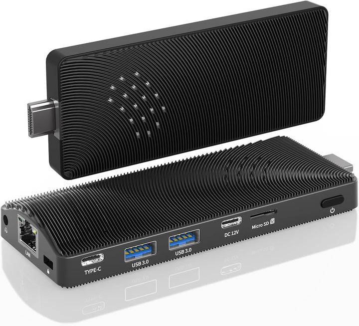Mini PC Stick Fanless mit Celeron J4105, 8GB RAM, 128GB SSD, 4K 60Hz HDMI, USB 3.0, Gigabit LAN, Wi-