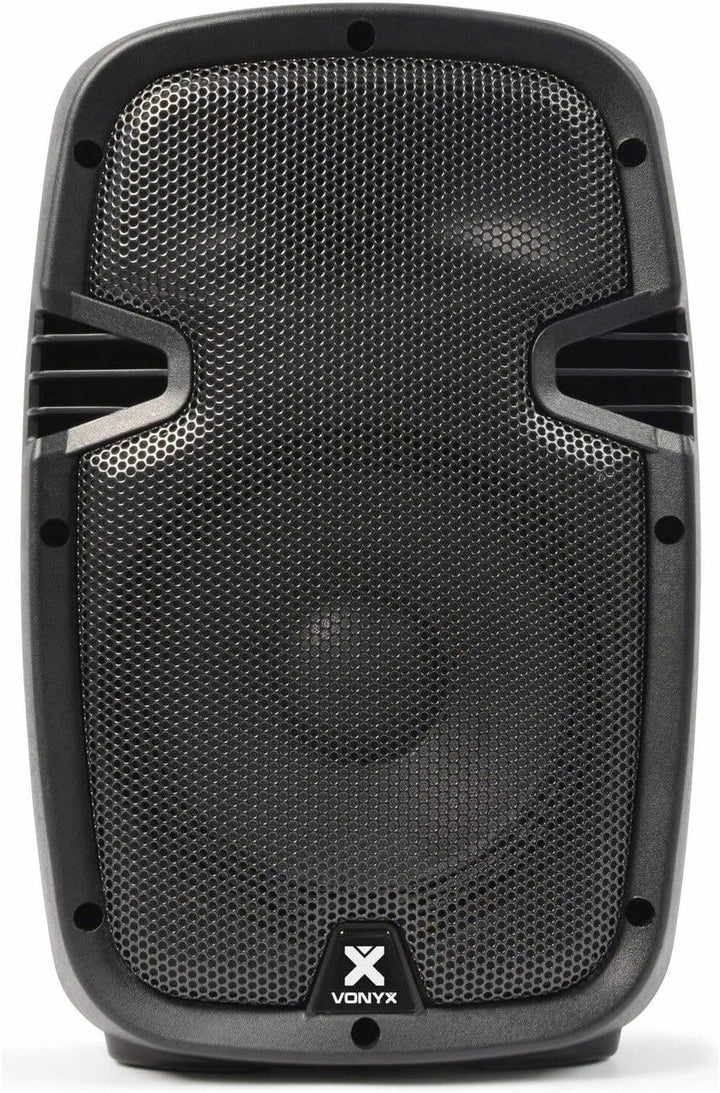 Vonyx SPJ-800A, PA Aktiv Lautsprecher, DJ Box, 200 Watt 8 Zoll High End aktiver Speaker, DMX, Cinch,