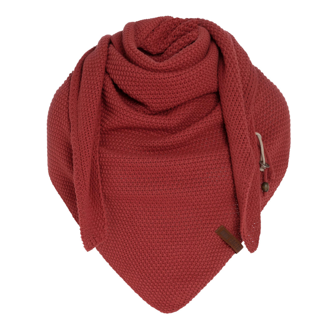 KNIT FACTORY - Dreiecksschal Coco - Damen Strickschal mit Wolle - Umschlagtuch für den Herbst und Wi